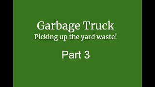 Bruder Garbage Truck picking up the Yard Waste  Refuse Trucks [upl. by Cnahc]