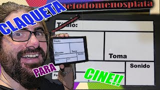 🧰Como hacer CLAQUETA🎬 de CINE🕶️ Casera Reciclando Madera🐁 [upl. by Pomeroy]