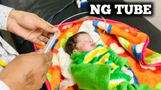 Nasogastric NG Tube Insertion in NeonateNewborn  Orogastric OG TubeFeeding Tube [upl. by Canale707]