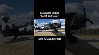 Grumman F6F5 Hellcat “Death N’ Destruction” of Fagen Fighters at EAA AirVenture Oshkosh 2022 short [upl. by Engelbert]