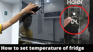 Haier Refrigerator Temperature Control Setting  How To Set Temperature Of 438idb [upl. by Ingvar]