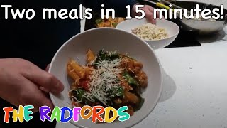 Two Tasty Meals In Under 15 Mins Cooking On A Budget  The Radford Family [upl. by Aerdnaed]