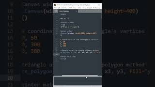 Drawing Triangle with tkinter in Python  shorts tutorial viral [upl. by Chalmer]