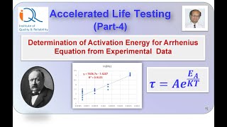 Accelerated Life Testing ALT Part4 Determination of Activation Energy for Arrhenius Model [upl. by Mayor]