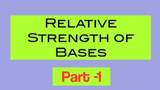 Relative Strength of Bases  Part 1  Order of Basicity  Organic Chemistry [upl. by Eitac]