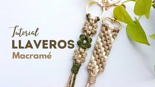 DIY LLAVEROS en MACRAMÉ  DIY Macrame Keychain Tutorial [upl. by Zetrac]