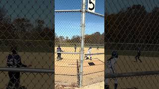 12U C Girls Fast Pitch Softball Pop Fly to 2nd [upl. by Eissel258]