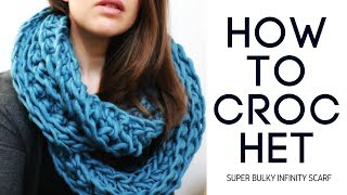 Super Bulky Ribbed Infinity Scarf [upl. by Najram]