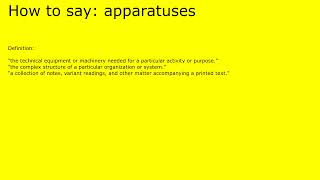 How to pronounce apparatuses by british speaker [upl. by Pollyanna454]