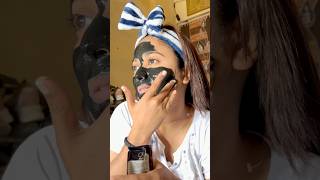 OMG 😱 This Charcoal Peel Off Mask Experience  Tried First Time 😬 minivlog shortvideo ytshorts [upl. by Rachael664]