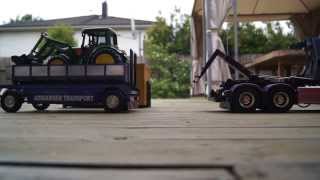 Tamiya Scania hook lift Tamiya Scania with Leimbach rolloff V8 [upl. by Lalad995]