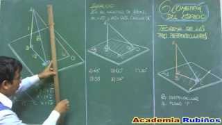 EL TEOREMA DE LAS TRES PERPENDICULARES EN GEOMETRIA DEL ESPACIO EJERCICIO RESUELTO [upl. by Nhepets]