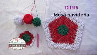 Proyecto de tejido en crochet de individuales y portavasos navideños [upl. by Atidnan864]