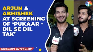 Abhishek Nigam amp Arjun Bijlani ARRIVE at the first episode screening of ‘Pukaar – Dil Se Dil Tak’ [upl. by Eceinehs]