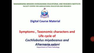 Lecture 19 4  Symptoms and life cycle of Helminthosporium  PAT 201 [upl. by Stretch]