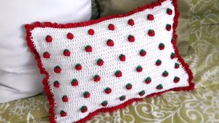 🍓 Cojin de Fresa Aesthetic Tejido a Crochet 🍓😍 [upl. by Nnayr899]