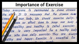 Write essay on Importance of Exercise  Importance of Exercise paragraph  Easy Paragraph writing [upl. by Alhak]