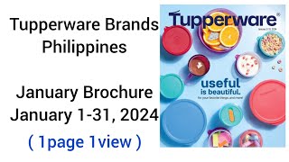 January Brochure 2024 Tupperware Philippines 1pg 1view [upl. by Karyl]