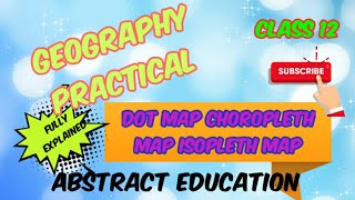 Dot Map choropleth map isopleth map GeographyGeography practical class 12  class 12 Geography [upl. by Valerye]