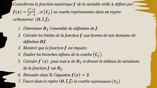 Exercice étude dune fonction exponentielle 2 Bac pcampsvt [upl. by Hanad]