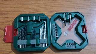 A Complete Drill Bit Set For Home Use Drill bits set X34 Bosch unboxing and review LREXPERIMENT [upl. by Neeluj]