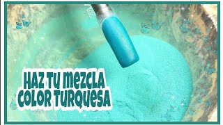 Como hacer acrílico color turquesa [upl. by Refitsirhc165]