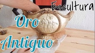 Cómo hacer efecto Oro Antiguo en Esculturas  DIY Fácil [upl. by Drawyah267]