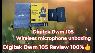 Digitek Dwm 105 Unboxing review Digitek Dwm 105 review 100 best quality Wireless mic Unboxing [upl. by Amar]