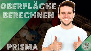 OBERFLÄCHE von einem PRISMA berechnen  MATHE schnell erklärt [upl. by Aidnac]