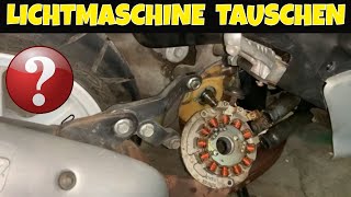 TUTORIAL Lichtmaschine beim Minarelli LC Motoren tauschen  Zündung tauschen [upl. by Weaver]