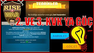 2 VE 3 KVK YA GÖÇ HAKKINDA HER ŞEY  riseofkingdoms [upl. by Eeliak]