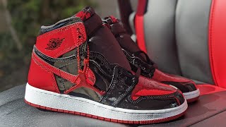 Air Jordan 1 Patent Bred Unboxing 575441063 [upl. by Pillyhp]