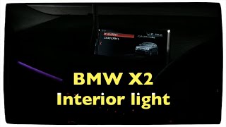 【Interior Light】BMW X2 インテリアライト設定 [upl. by Novahc728]