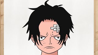 ACE Zeichnen Einfach One Piece Charaktere Zeichnen für Anfänger und Schritt für Schritt [upl. by Puduns]