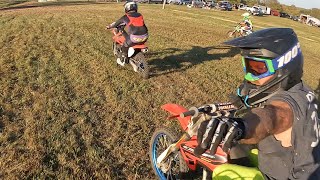 Photo Finish Pitbike Race on a Vintage MX Track I MOVMX I Half Send Racing [upl. by Nnep734]