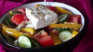 Greek Feta Cheese Salad  AampA Homemade [upl. by Eric]