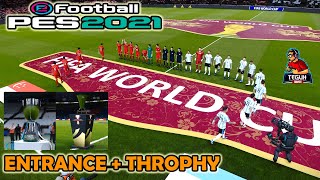 PES 2021 entrance and trophies smoke patch v4 [upl. by Atnahsal]