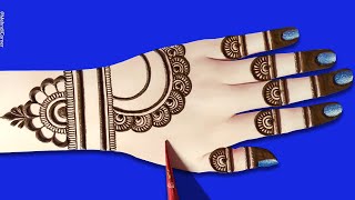 Easy Beautiful Mehndi design for Backhand  Stylish Mehndi design Simple Mehndi Mehandi ka design [upl. by Phelips]