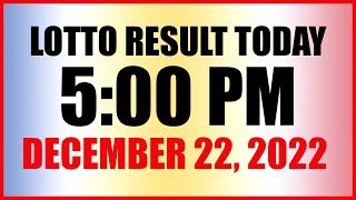 Lotto Result Today 5pm December 22 2022 Swertres Ez2 Pcso [upl. by Garvy]