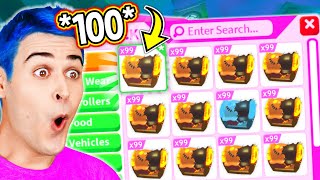 Opening 100 SCARECROW BOXES To Get EVERY MEGA SCARE CROW Pet In Adopt Me Roblox EXPENSIVE [upl. by Aerdnac527]