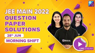 JEE Main 2022 Paper Solutions 28th June Shift 1  JEE Mains 2022 Question Paper with Solution [upl. by Einitsed939]