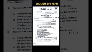 Inter 2nd Year English Model Paper Inter English Model Paper 2024  TS Inter Past Paper [upl. by Eirallih105]