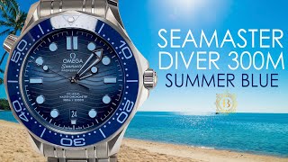 Omega Seamaster Diver 300M Summer Blue Steel 21030422003003 [upl. by Nedearb226]