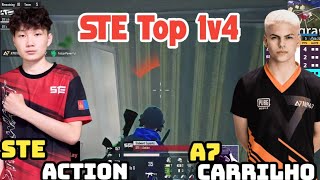 STE Action Vs A7 Carrilho • STE Top 1v4 Clutch [upl. by Arleta]