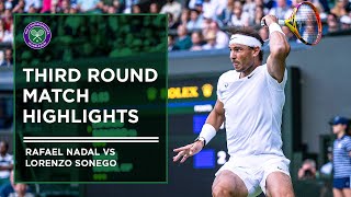 Rafael Nadal vs Lorenzo Sonego  Match Highlights  Wimbledon 2022 [upl. by Alisan]