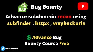 Advance subdomain recon using subfinder  httpx  waybackurls [upl. by Lecrad653]