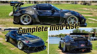 NISSAN 370Z Mod List Total cost to build 2022 [upl. by Edvard880]