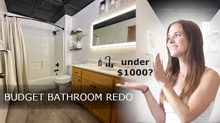 Budget Bathroom Makeover  DIY Bath Remodel [upl. by Christenson306]