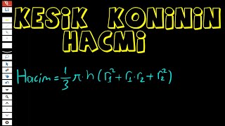 İSPAT  KESİK KONİNİN HACMİ GEOMETRİKATI CİSİMLER [upl. by Iel]