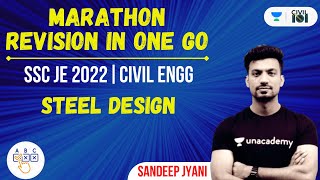 Steel Design  SSC JE 2022  Civil Engineering  Sandeep Jyani  ELEVATE SSC JE CIVIL 2022 [upl. by Bethesde]